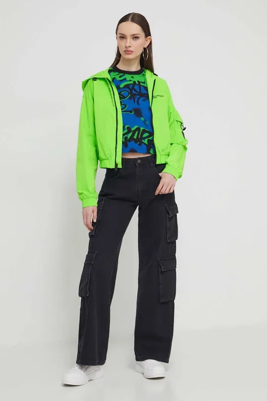Μπουφάν Karl Lagerfeld Jeans πράσινο