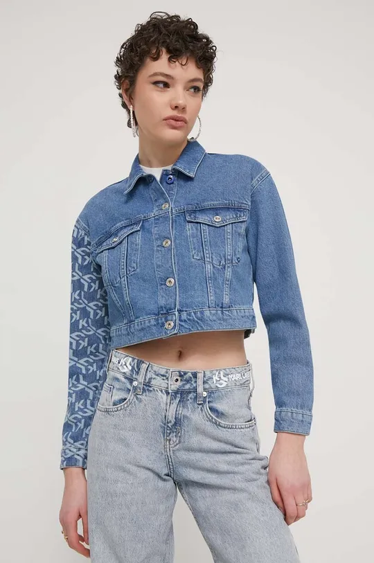 modra Jeans jakna Karl Lagerfeld Jeans Ženski