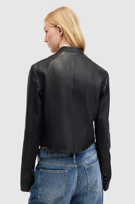 Kožna jakna AllSaints SADLER JACKET Temeljni materijal: 100% Ovčja koža Podstava: 100% Reciklirani poliester