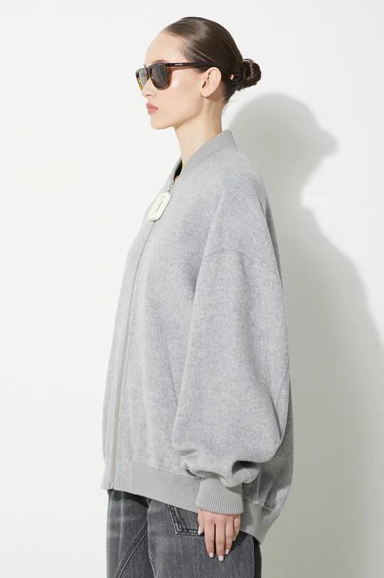 grigio JW Anderson giubbotto bomber in lana Puller Oversized Bomber Jacket