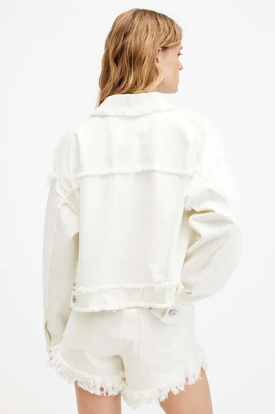 Rifľová bunda AllSaints CLAUDE FRAY JACKET 100 % Organická bavlna