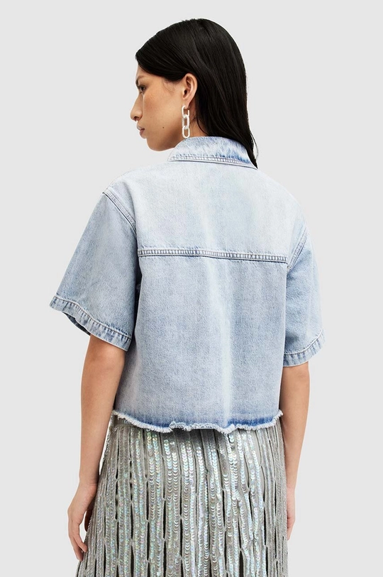 голубой Джинсовая куртка AllSaints TOVE SS DENIM SHIRT