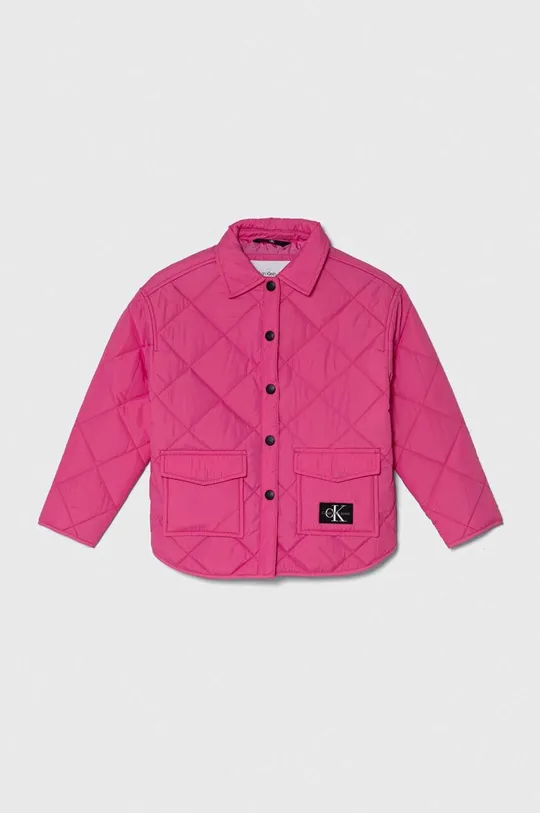 roza Dječja jakna Calvin Klein Jeans Za djevojčice
