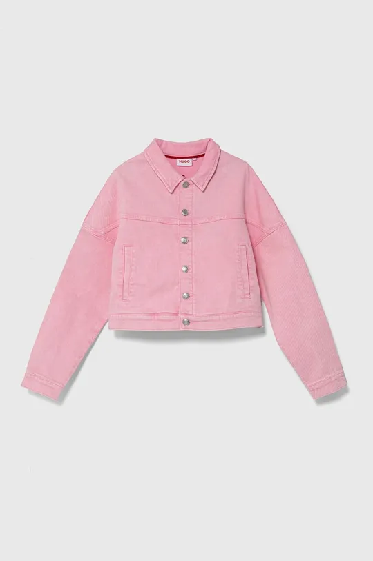 рожевий Дитяча джинсова куртка HUGO Для дівчаток