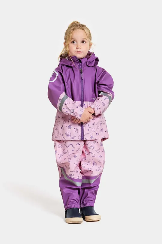 фіолетовий Дитячий комбінезон Didriksons WATERMAN PR KIDS 8 Для дівчаток