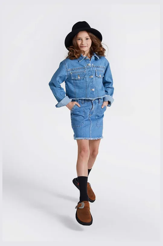 темно-синій Дитяча джинсова куртка Coccodrillo Для дівчаток