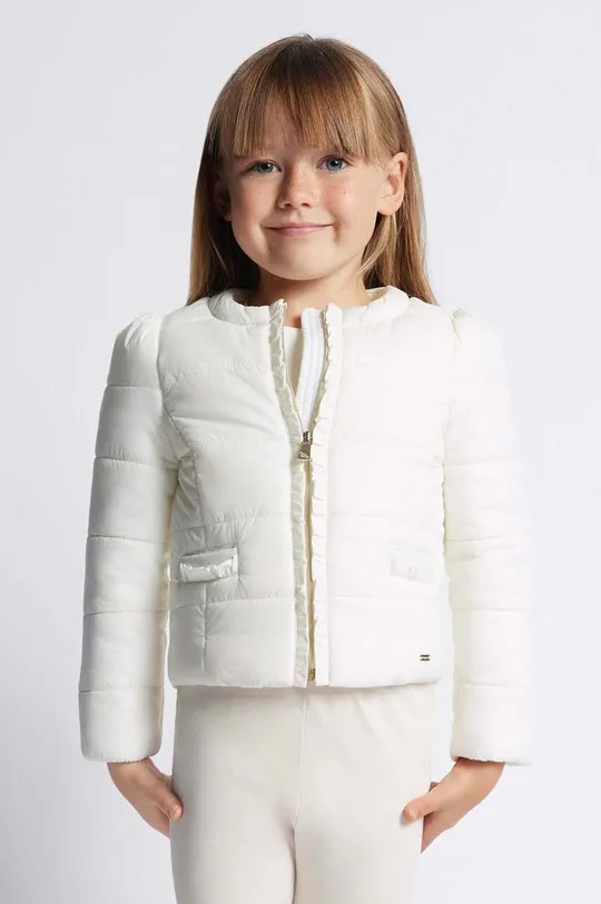 biały Mayoral kurtka dziecięca Dziewczęcy