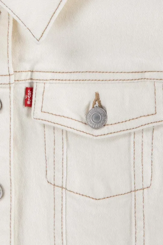 Levi's kurtka jeansowa dziecięca LVG COLOR BABY BAGGY TRUCKER 98 % Bawełna, 2 % Elastan