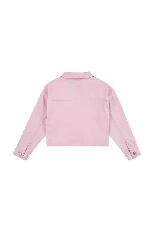 Дитяча джинсова куртка Levi's LVG COLOR BABY BAGGY TRUCKER рожевий