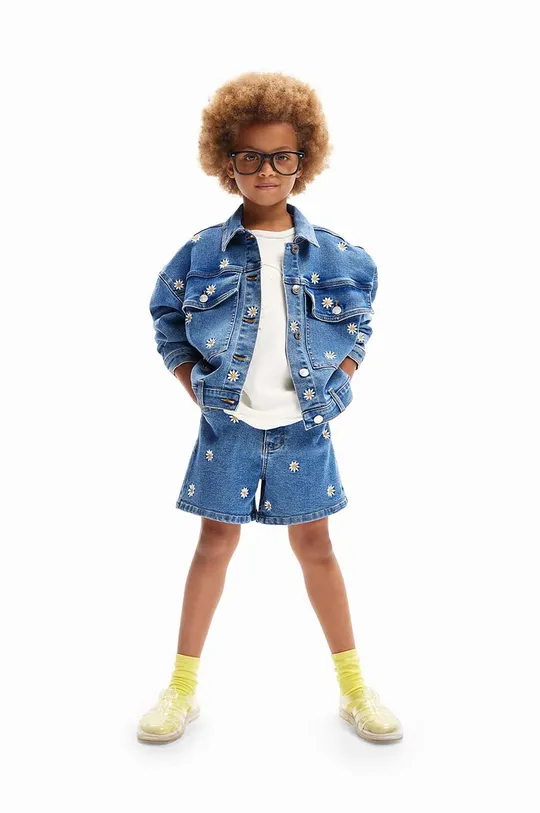 plava Dječja traper jakna Desigual Za djevojčice