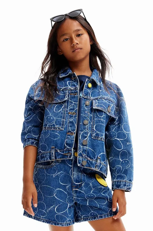 блакитний Дитяча джинсова куртка Desigual Для дівчаток