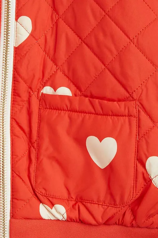 Detská bunda bomber Mini Rodini  Hearts 100 % Recyklovaný polyester