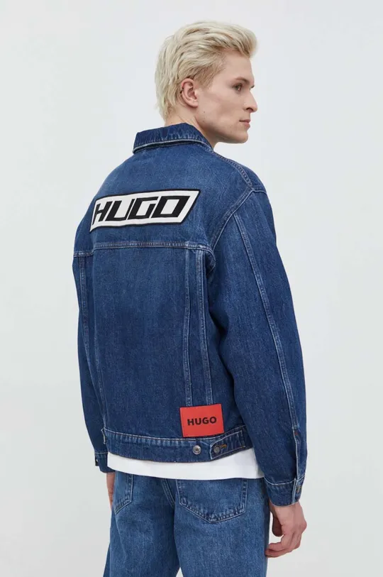 HUGO kurtka jeansowa Materiał zasadniczy: 100 % Bawełna, Podszewka kieszeni: 65 % Poliester, 35 % Bawełna