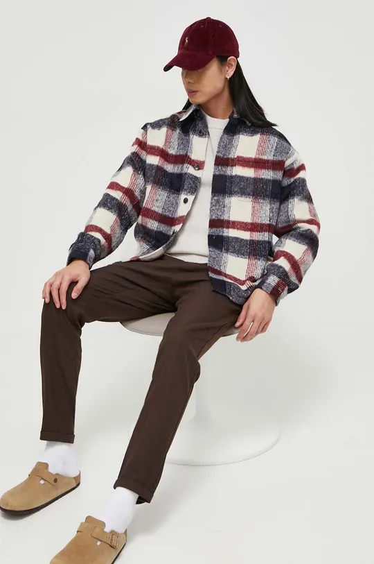 šarena Košulja-jakna s primjesom vune Les Deux