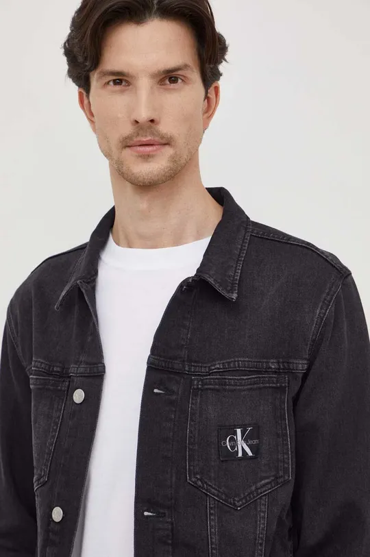 μαύρο Τζιν μπουφάν Calvin Klein Jeans