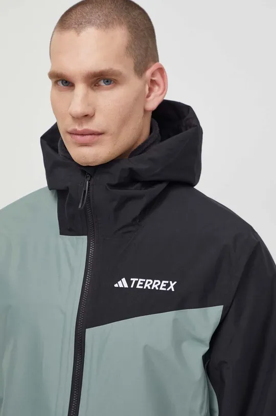 zielony adidas TERREX kurtka przeciwdeszczowa Multi 2.5 L RAIN.RDY