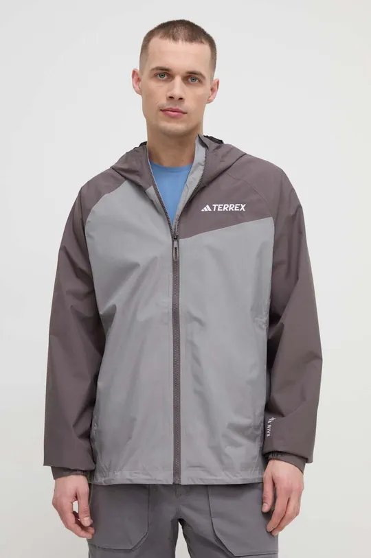 grigio adidas TERREX giacca impermeabile Multi Uomo