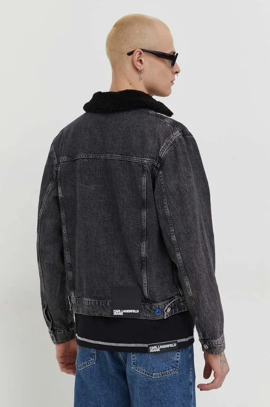 Karl Lagerfeld Jeans kurtka jeansowa Materiał zasadniczy: 100 % Bawełna organiczna, Podszewka kieszeni: 65 % Poliester, 35 % Bawełna organiczna, Kołnierz: 91 % Poliester, 9 % Akryl