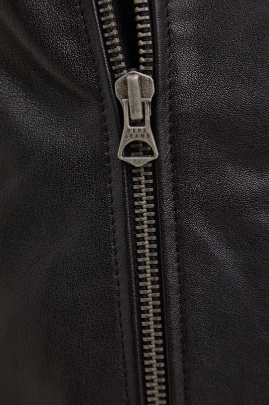 чёрный Кожаная куртка Pepe Jeans Valen