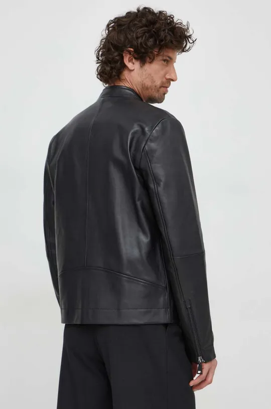 Kožna jakna Versace Jeans Couture Temeljni materijal: 100% Prirodna koža Postava: 100% Poliester