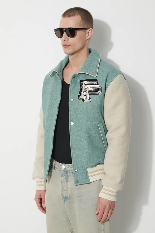 green Filling Pieces wool jacket