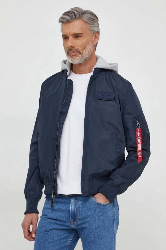 blu navy Alpha Industries giacca MA-1 TT Hood Uomo