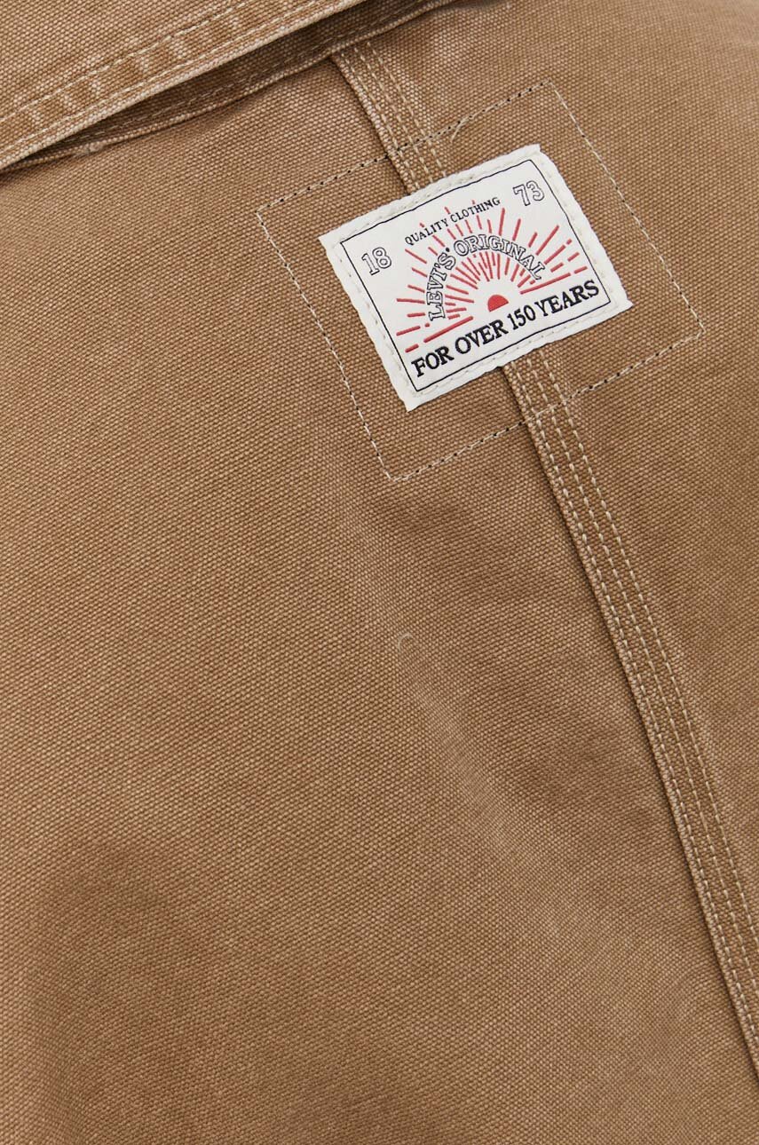 Levi's kurtka jeansowa męska kolor brązowy przejściowa | Answear.com