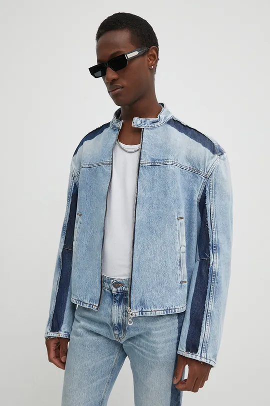 modra Jeans jakna Diesel D-MARGE-S1 Moški