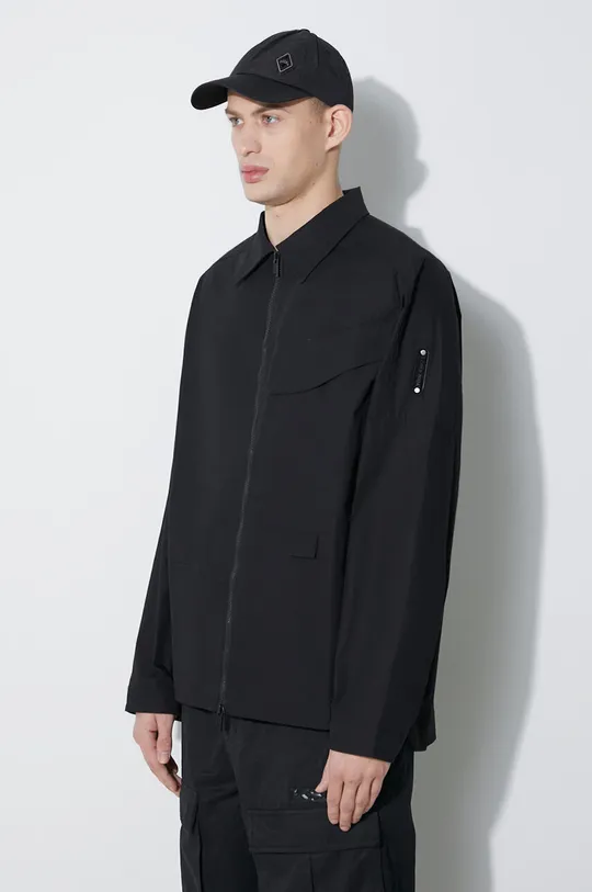 μαύρο Βαμβακερό σακάκι A-COLD-WALL* Zip Overshirt