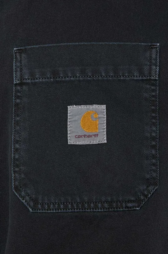 černá Džínová bunda Carhartt WIP Garrison Coat