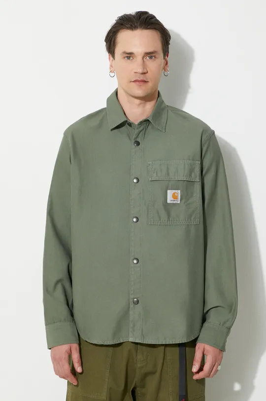 зелёный Куртка-рубашка Carhartt WIP Hayworth Shirt Jac Мужской
