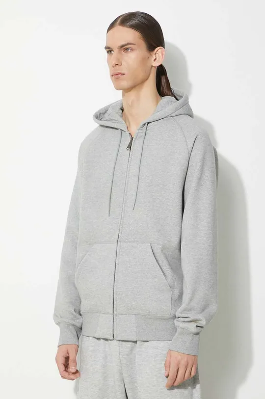 gray Carhartt WIP hooded sweatshirt Chase Jacket