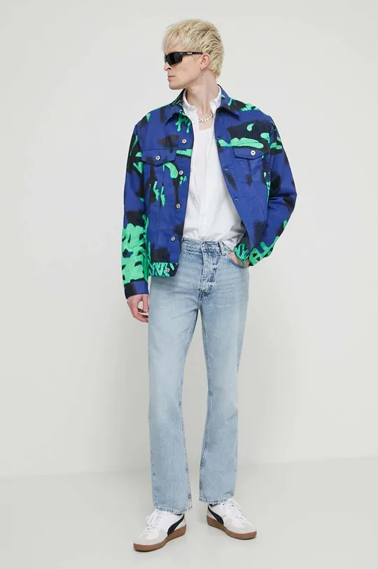 Karl Lagerfeld Jeans kurtka jeansowa multicolor