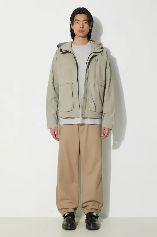Jakna Fred Perry Cropped Parka siva