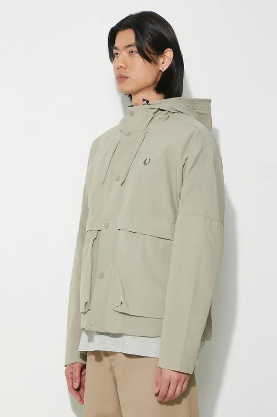 gray Fred Perry jacket Cropped Parka
