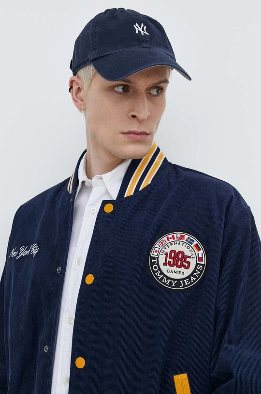 granatowy Tommy Jeans kurtka bomber sztruksowa Archive Games