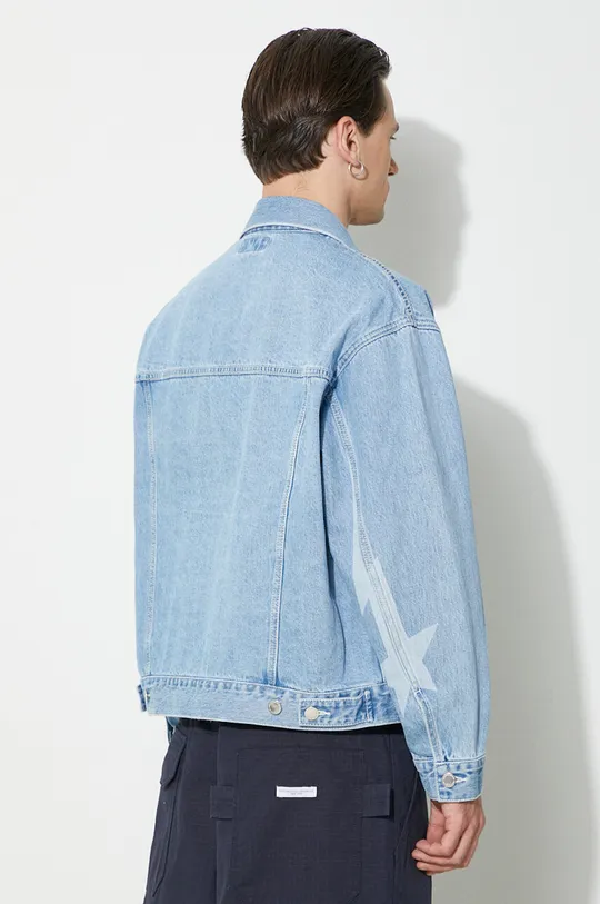 A Bathing Ape giacca di jeans Metal Logo Pin Denim Jacket 100% Cotone