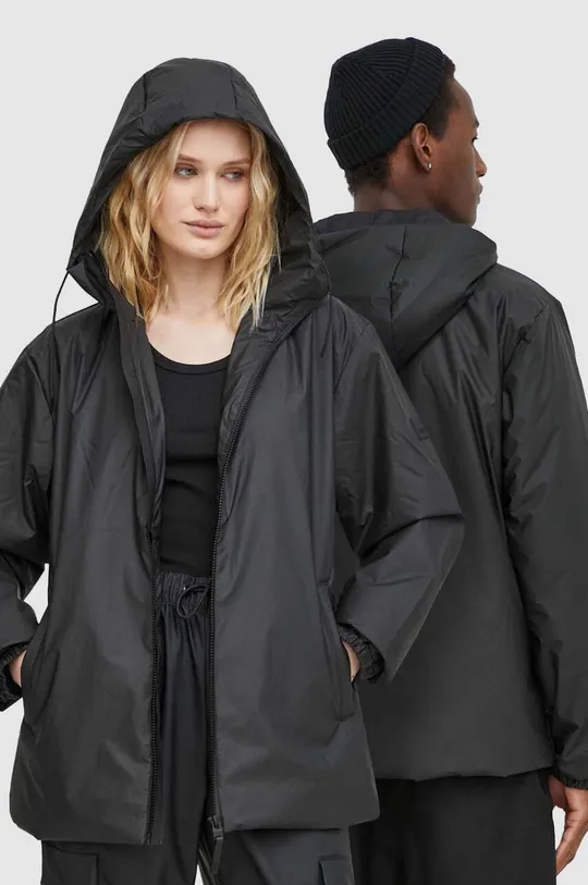 fekete Rains rövid kabát 15770 Jackets Uniszex
