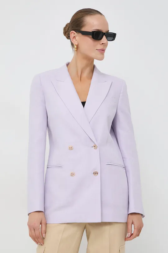 фіолетовий Піджак з домішкою льону Twinset Жіночий