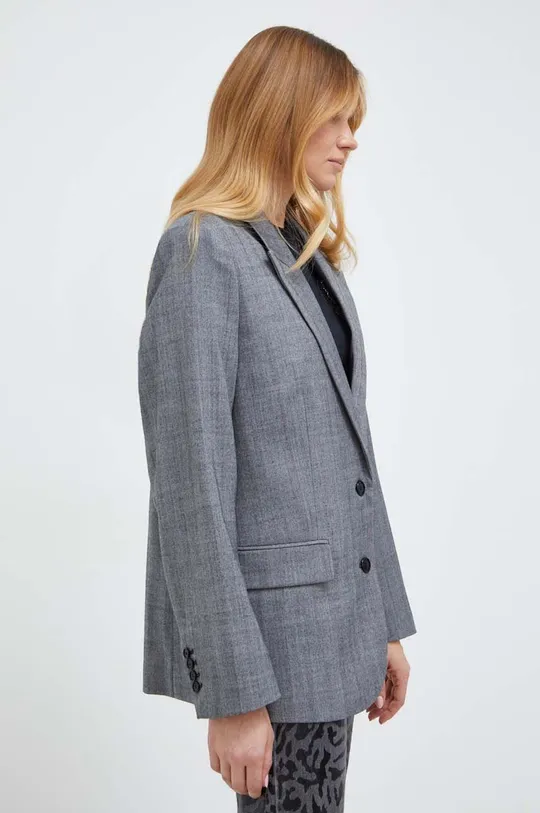 серый Пиджак с примесью шерсти Karl Lagerfeld