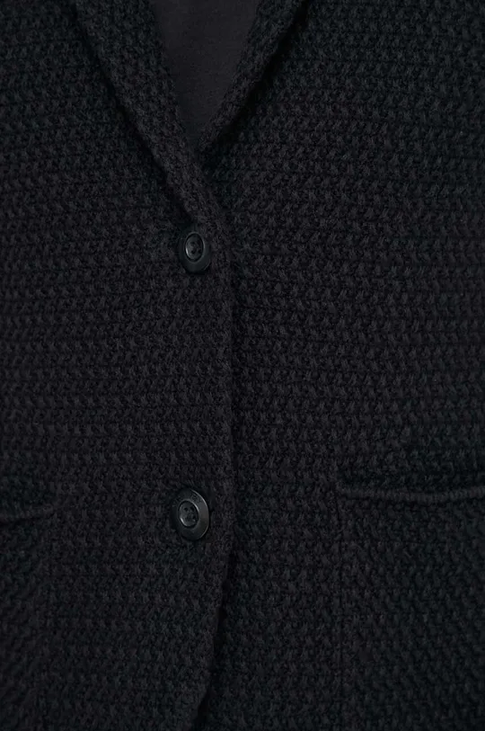 чёрный Хлопковый пиджак Sisley