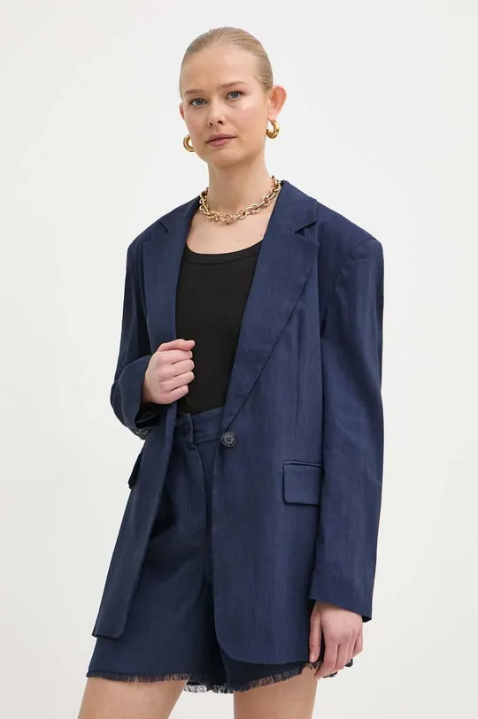blu navy Marella giacca in lino Donna