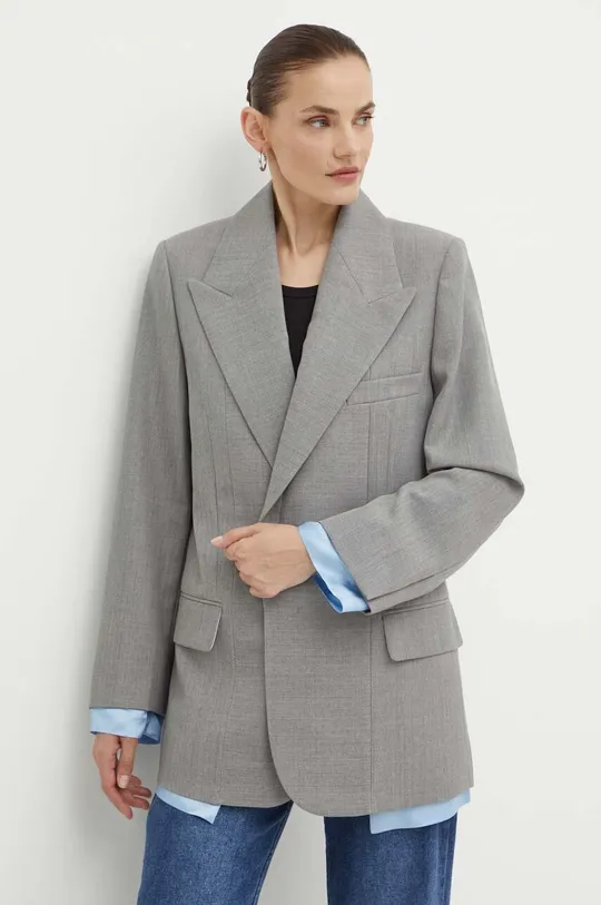сірий Вовняний піджак Victoria Beckham Жіночий