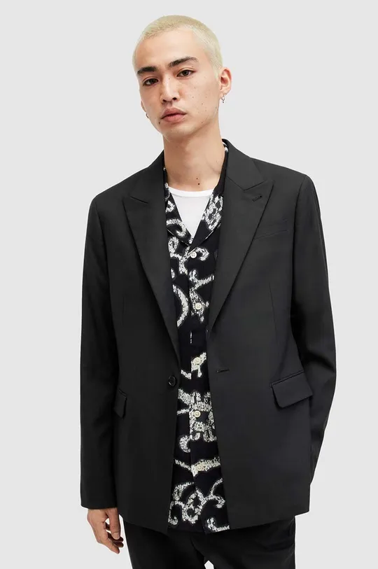 nero AllSaints blazer con aggiunta di lana Dima Uomo