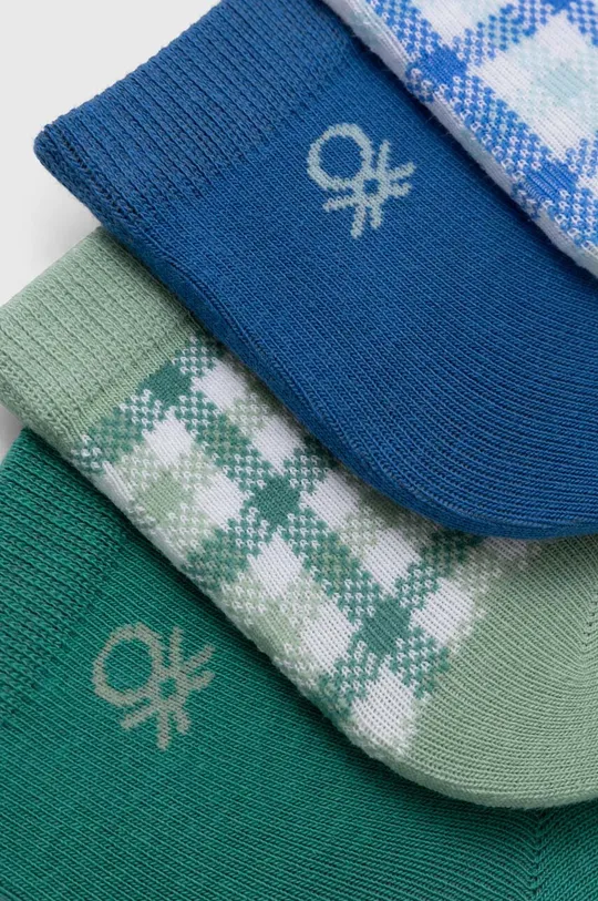 Detské ponožky United Colors of Benetton 4-pak zelená