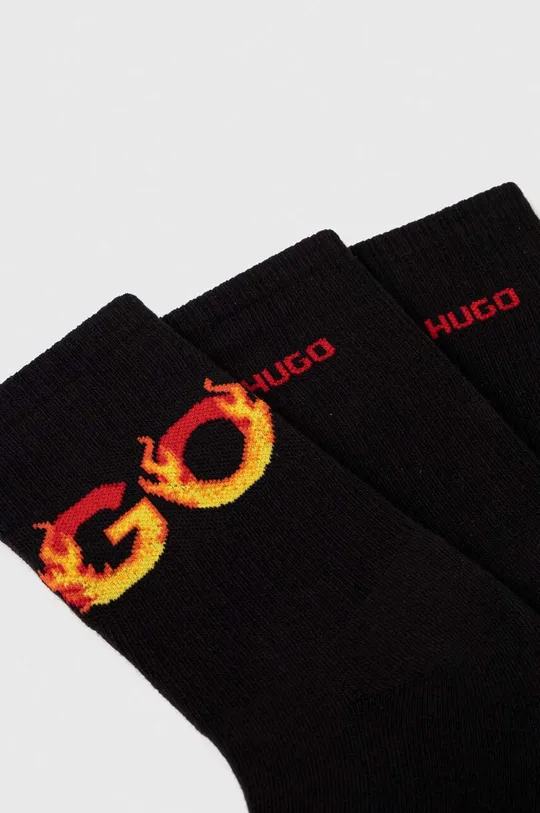 Nogavice HUGO 3-pack črna