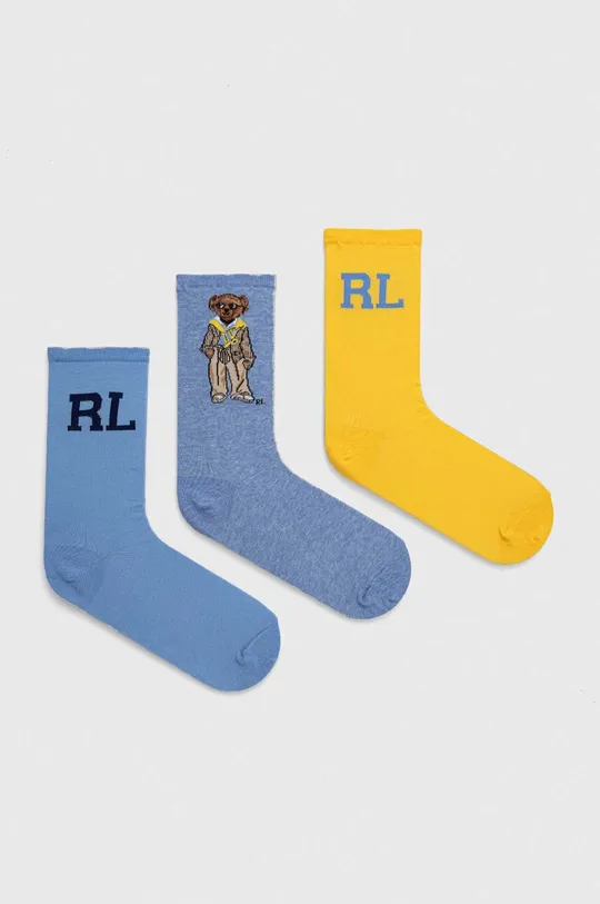 μπλε Κάλτσες Polo Ralph Lauren 3-pack Γυναικεία