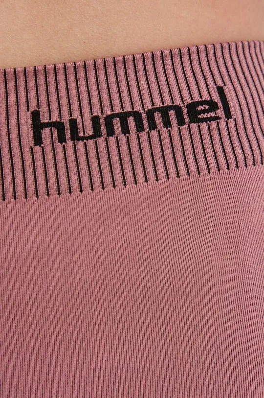 różowy Hummel legginsy treningowe First
