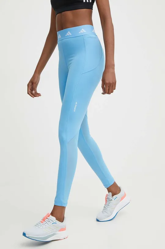 блакитний Легінси для тренувань adidas Performance Techfit Жіночий