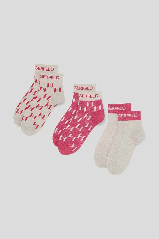 rosa Karl Lagerfeld calzini pacco da 3 Donna